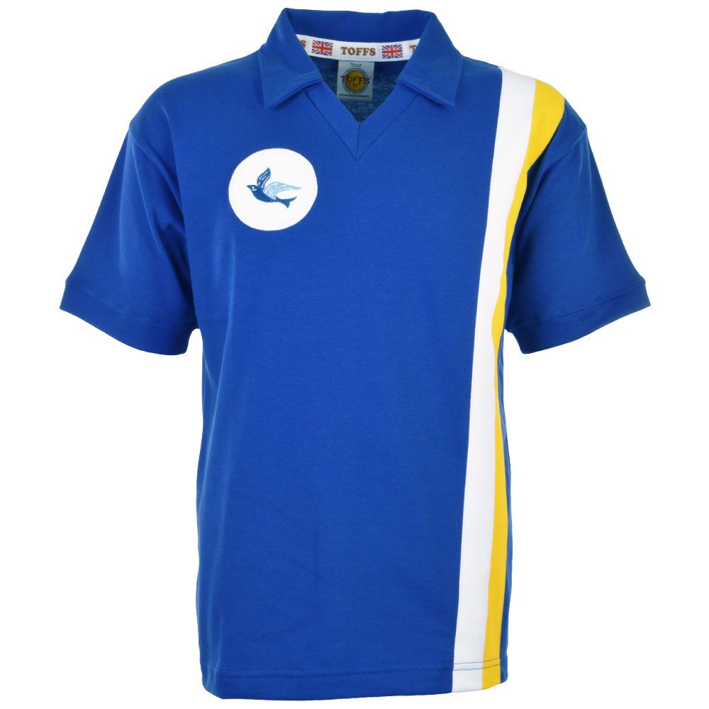 Cardiff City Retro Football Shirt 19751977 Sportus Where sport