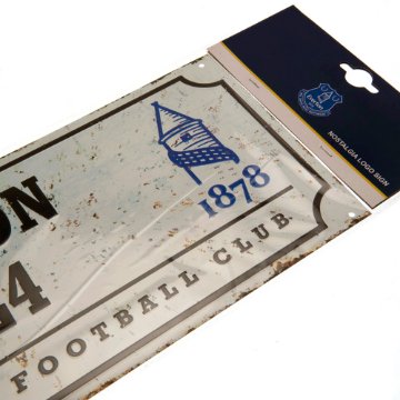 Everton Retro Straatbord - Wit (40cm x 18cm) Everton Retro Straatbord - Wit (40cm x 18cm)