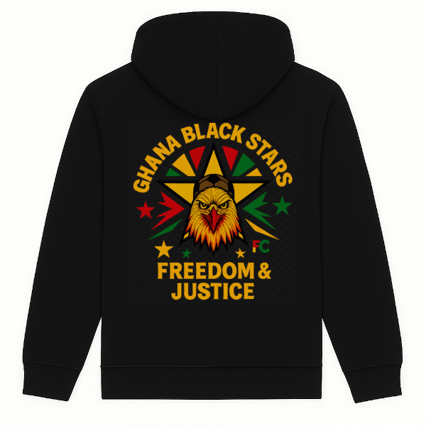 FC Eleven - Ghana Black Stars Heavy Hoodie - Zwart